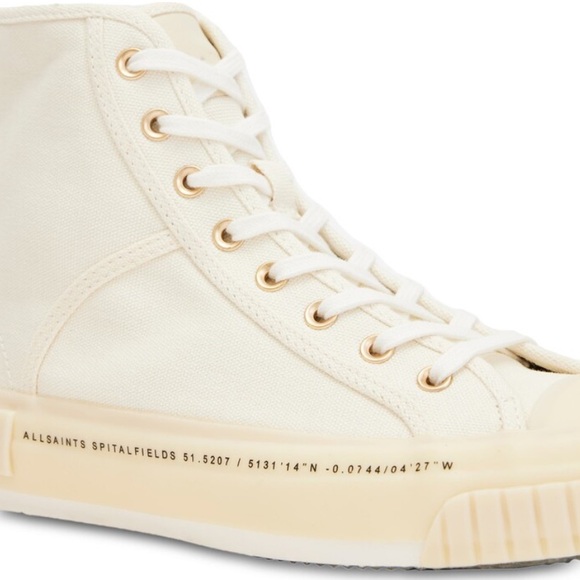 NEW Allsaints Dana Ghost High Top Sneaker - Picture 9 of 14